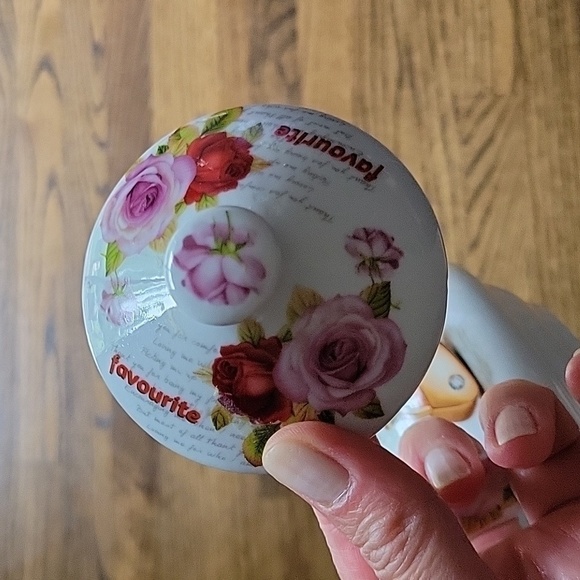 Alpine Cuisine Roses Favorite Teapot Porcelain White Replacement Collectible - Picture 8 of 16